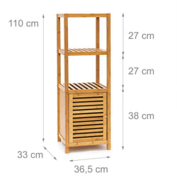 Mensola per mobile cucina bagno bambù 4 ripiani Vassoi Porta asciugamani 110 cm