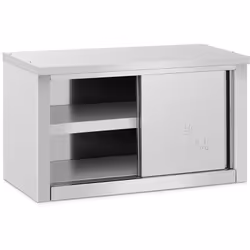 Finalmente spazio in cucina, grazie al pensile in acciaio inox con 2 ante scorrevoli! Questo pensile in acciaio inox è apposi ...