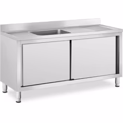 Il lavello in acciaio inox a 1 vasca - ideale per cucine professionali Il lavello in acciaio inox su mobile è la soluzione id ...