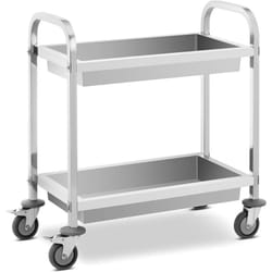 Helloshop26 - Carrello di servizio in acciaio inox carrello di servizio ristorante (capacità di carico: 72 kg, distanza tra i vassoi: 465 mm,