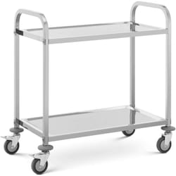 Helloshop26 - Carrello di servizio in acciaio inox carrello di servizio ristorante (Capacità di carico: 72 kg, Distanza vassoi: 520 mm, Dimensioni
