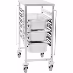 Il carrello portavassoi è stato progettato per il settore della ristorazione e può essere utilizzato universalmente in moltep ...