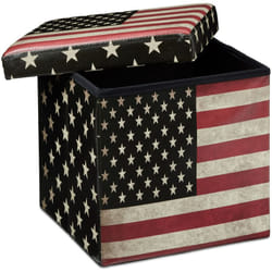 Helloshop26 - Sgabello pieghevole contenitore panca pieghevole 38 x 38 cm usa multicolor 3013093
