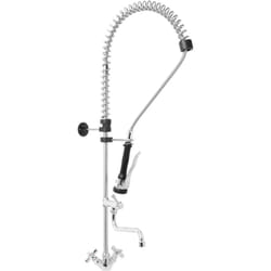 Helloshop26 - Rubinetto doccia monoforo flessibile da 1000 mm, bocca da 220 mm, due maniglie