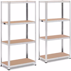 Lo scaffale resistente con 4 ripiani: un mobile contenitore robusto e moderno! Conservi oggetti pesanti e vuoi arredarti in s ...