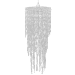 Helloshop26 - Lampadario a sospensione a soffitto moderno in cristallo 70 cm bianco