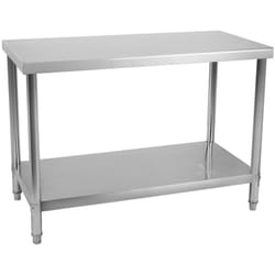 Tavolo da lavoro cucina professionale in acciaio inox 100 x 70 cm 95 kg