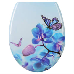 Helloshop26 - Sedile wc con abbassamento automatico in duroplastico fantasia farfalla-viola