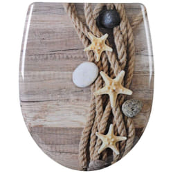 Helloshop26 - Sedile wc Starfish duroplast in corda di canapa con chiusura ammortizzata e fissaggio rapido