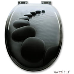 Sedile WC in MDF pietra nera