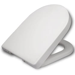 Helloshop26 - Sedile wc con chiusura ammortizzata a forma di d per bagno di famiglia bianco