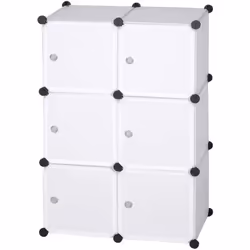Armadietto in plastica (alto), connettore in ABS e telaio in acciaio, molto robusto e durevole. Il versatile armadietto fai-d ...