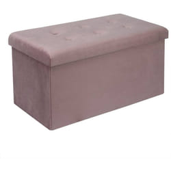 Helloshop26 - Sgabello con vano contenitore sfoderabile Qulina rosa