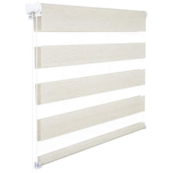 Helloshop26 - Tenda a doppio rullo a fissaggio rapido senza forare, tenda giorno e notte termoisolante 45x150 cm faggio