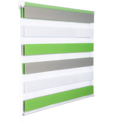 Helloshop26 - Tenda a rullo giorno e notte Zebra doppio strato avvolgibile 45x150 cm bianco verde grigio