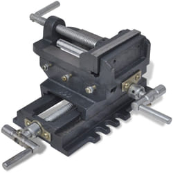 Morsa manuale scorrevole per trapano grigio 100 mm attrezzi garage officina fai da te