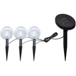 Helloshop26 - Sfera solare a led 3 pezzi diametro 9,5 cm illuminazione decorativa