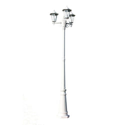 Lampada da terra tripla bianca per esterni 215 cm illuminazione decorativa