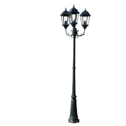 Lampada da terra per esterno tripla 230 cm illuminazione decorativa verde e nera
