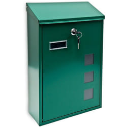 Helloshop26 - Cassetta postale dal design contemporaneo verde da parete per esterno da giardino