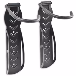 Supporto da parete per bicicletta in lamiera d'acciaio nera Dimensioni: ca. 10x26,5x12 cm Pratico deposito per biciclette x 2 ...