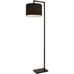 Lampada da terra lampada da terra con paralume in metallo e tessuto nero 161 cm