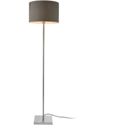 Helloshop26 - Piantana piantana struttura in metallo paralume in tessuto 1 x e27 grigio 151 cm