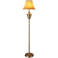 Lampada da terra lampada da piede lampada torchiere beige rame lucido altezza: ca. Diametro del paralume 157 cm: 35 cm beige marrone bianco