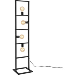 Helloshop26 - Lampada da terra lampada da piede in metallo nero 4 x e27 142,5 cm