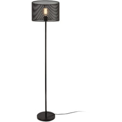 Helloshop26 - Lampada da terra lampada da piede in metallo nero e27 153 cm