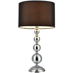 Helloshop26 - Lampada da comodino scrivania lampada da lettura Meta diametro 29 cm cromata e tessuto nero