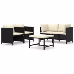 Crea una rilassante area salotto con questo set di mobili da giardino in resina vimini. Questo comodo set di mobili da giardi ...