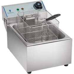 Friggitrice professionale in acciaio inox 1 vasca da 10 litri, vasca estraibile