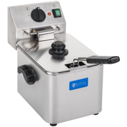 Friggitrice in acciaio inox 1 vasca da 8 litri vasca estraibile professionale termostato ego