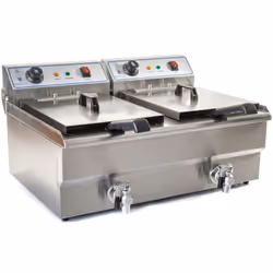 La friggitrice elettrica doppia da 2x16 litri è stata progettata per l'uso professionale in gastronomia. Per la sua produzion ...