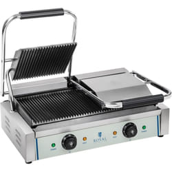 Helloshop26 - Macchina per panini a doppia coste - 2 x 1.800 watt professionale in acciaio inox