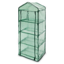Serra da giardino in metallo 70 x 160 x 50 cm per piante da giardinaggio in plastica