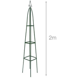 Helloshop26 - Supporto per arco per rose rampicanti da giardino verde scuro 192 cm