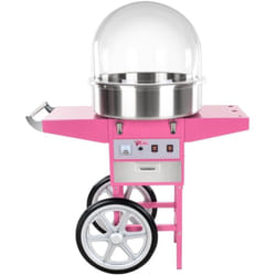 Helloshop26 - Macchina per zucchero filato professionale diametro 52 cm con carrello e cupola protettiva