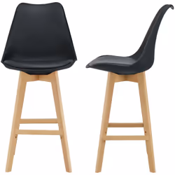 Set di 2 sgabelli da bar Il nostro set di 2 sgabelli da cucina in plastica è il sedile perfetto per la tua sala da pranzo, cu ...