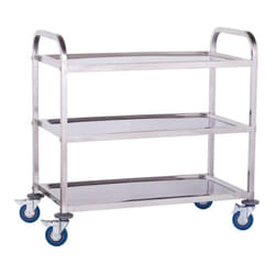Helloshop26 - Carrello da cucina professionale 101 x 55 cm 3 livelli max 480 kg in acciaio inox temprato