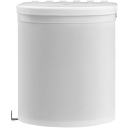 Helloshop26 - Pattumiera da cucina in plastica da incasso 8 litri bianca