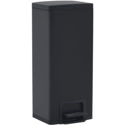 Pattumiera a pedale antimpronta 30 litri inox nero