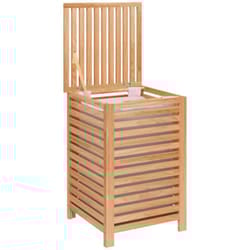 Helloshop26 - Cesta portabiancheria 45 x 45 x 65 cm in legno massello di noce