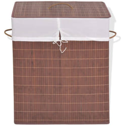 Helloshop26 - Cesto portabiancheria rettangolare 52 x 32 x 60 cm bambù marrone