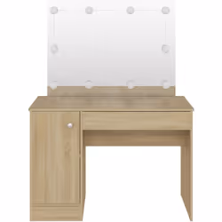 Fai la tua routine mattutina con stile con questo elegante tavolo da trucco! Questo tavolo da trucco, realizzato in MDF, pres ...