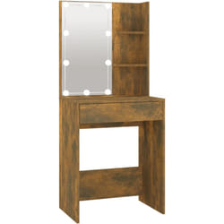Helloshop26 - Toletta con led raffinate linee rette x 40 x 140 cm rovere affumicato