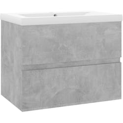 Mobile lavello con lavabo integrato 60 x 38,5 x 45 cm in truciolare grigio