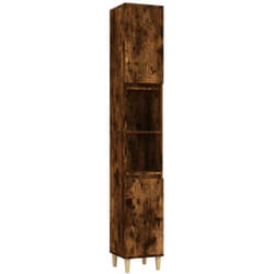 Mobile da bagno 30 x 30 x 190 cm in multistrato di rovere affumicato