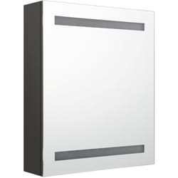 Mobile da bagno specchio LED 50 x 14 x 60 cm antracite